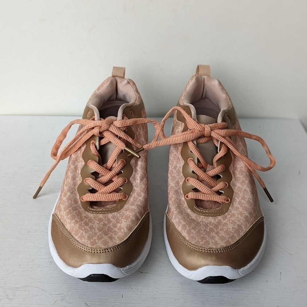 Vionic Agile Peach Python Print Orthotic Lace Up Running Sneakers 9 - Picture 2 of 7